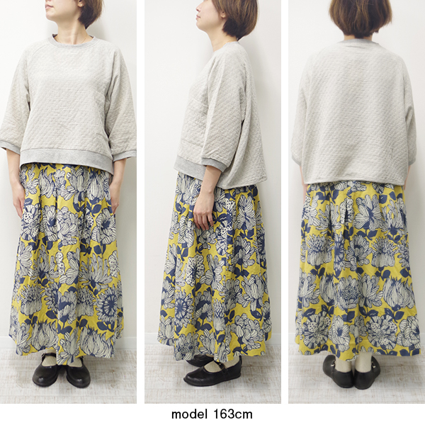 綿麻 花柄スカート 夏 裏地付き オシャレ 大人かわいい |  | 13