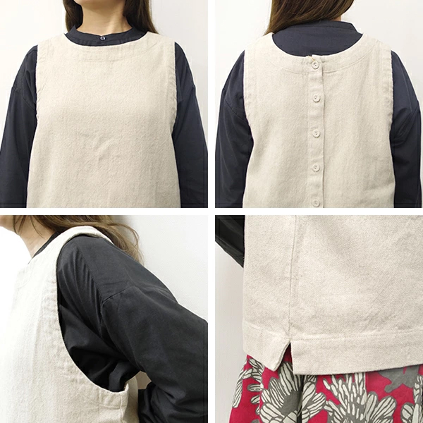 ベスト レディース 春 秋 麻 綿 トップス 重ね着 おしゃれ |  | 06