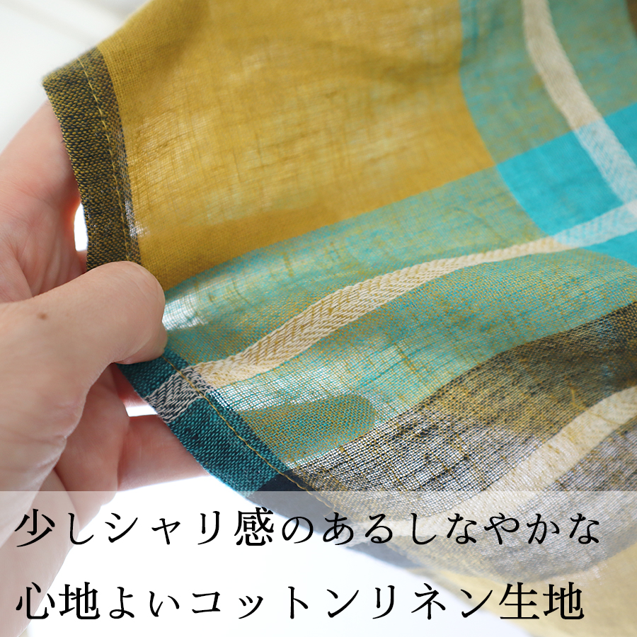 コットンリネンチェック柄ブラウス【D*g*y／ディージーワイ】綿 麻 プルオーバー |  | 02