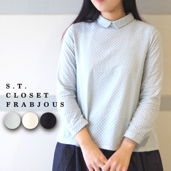 ドットレース衿付きプルオーバー s.t.closet frabjous | 