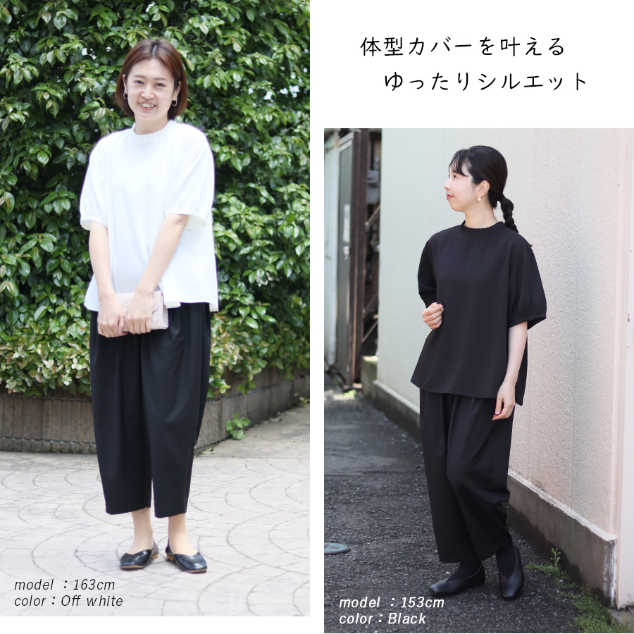 プリーツカラーブラウス　パンツセット　s.t.closet frabjous_2