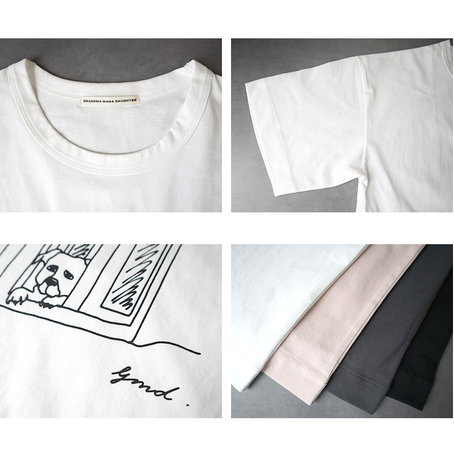 Luckey』＆『Mimi』コットンTシャツ GRANDMA MAMA DAUGHTER : W Pocket