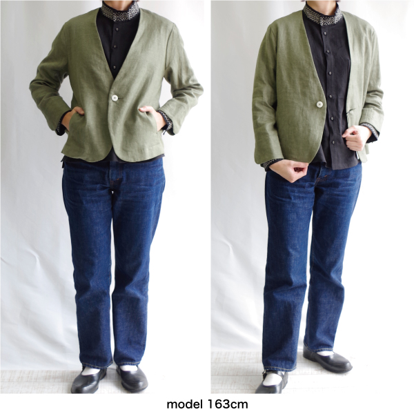 リネン起毛Ｖネックジャケット【GRANDMA MAMA DAUGHTER】 |  | 02