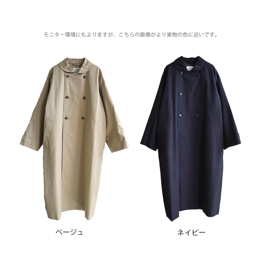 ラウンドカラーロングトレンチコート GRANDMA MAMA DAUGHTER : W ラウンドカラーロングトレンチコート GRANDMA MAMA DAUGHTER : W