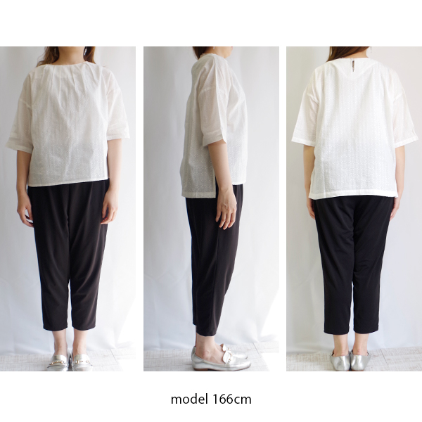 コットンドビーフロントタック七分袖ブラウス PAGE ONE |  | 11