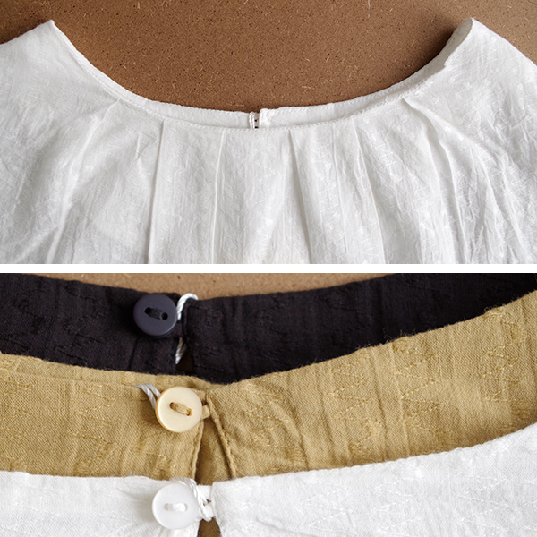 コットンドビーフロントタック七分袖ブラウス PAGE ONE |  | 08