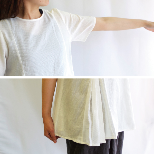 コットンドビータック入り半袖ブラウス PAGE ONE |  | 06