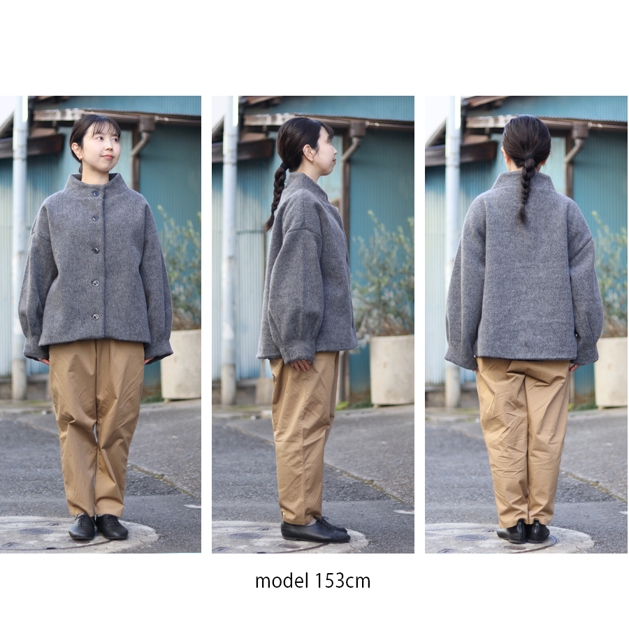 ウール混スライバーショート丈コート cloud nine : W Pocket - 通販