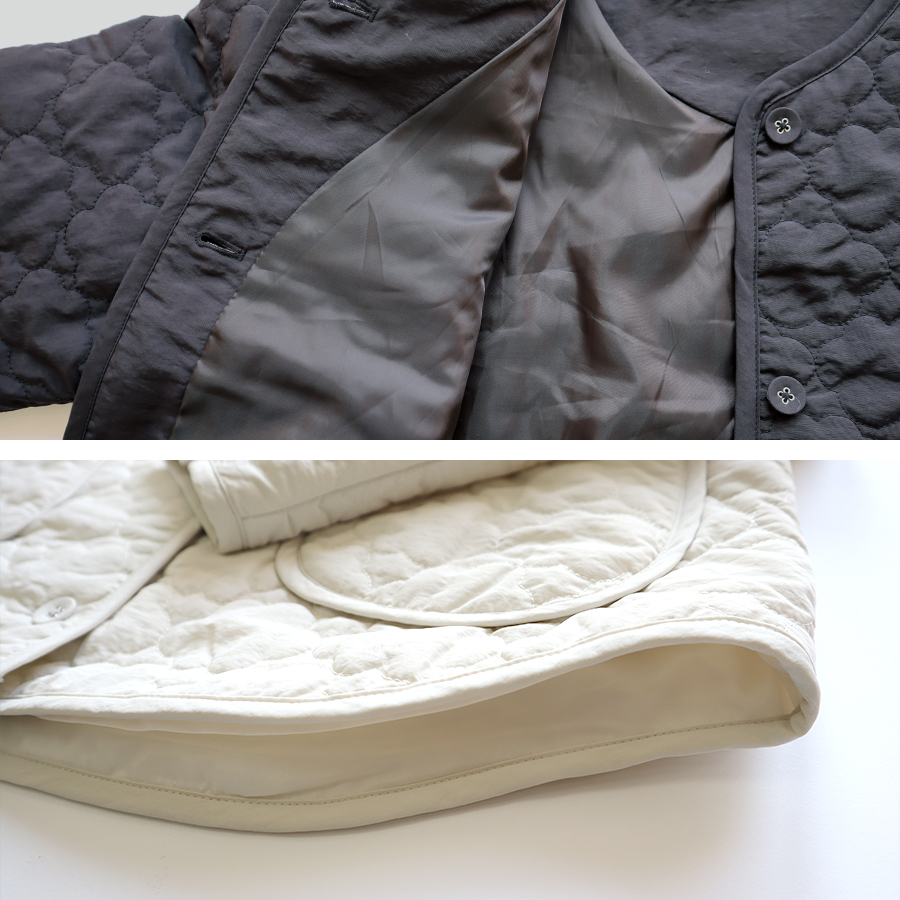 中綿前開き雲形キルティングコート【クラウドナイン／cloudnine】キルトコート 撥水加工 |  | 07