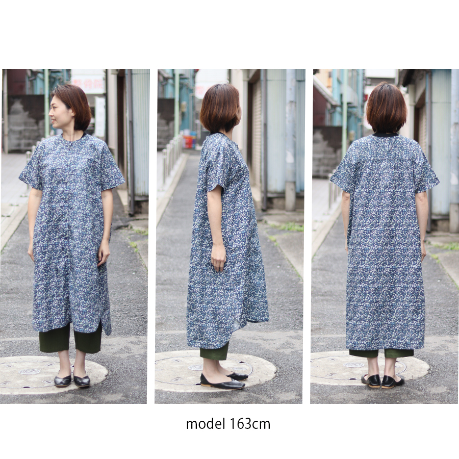 コットンローンリップル花柄プリントワンピース cloudnine : W コットンローンリップル花柄プリントワンピース cloudnine : W