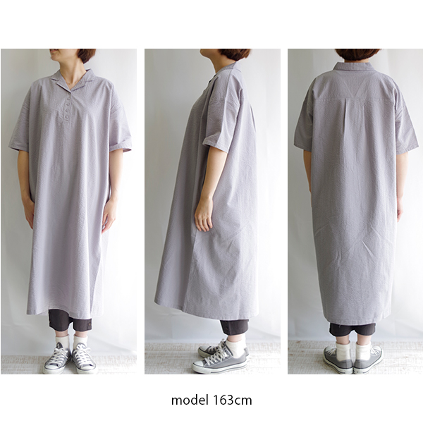 コットンサッカー開襟ワンピース |  | 09