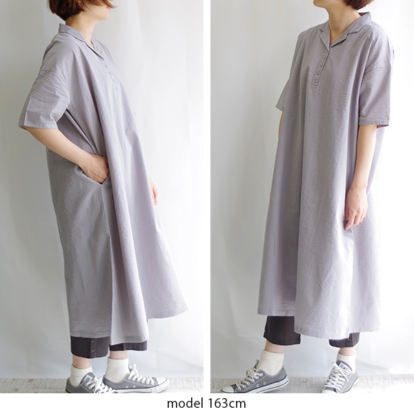 コットンサッカー開襟ワンピース |  | 04
