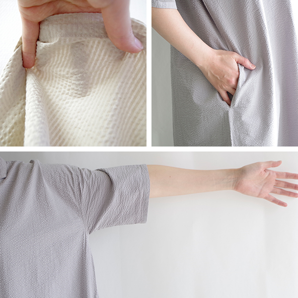 コットンサッカー開襟ワンピース |  | 07