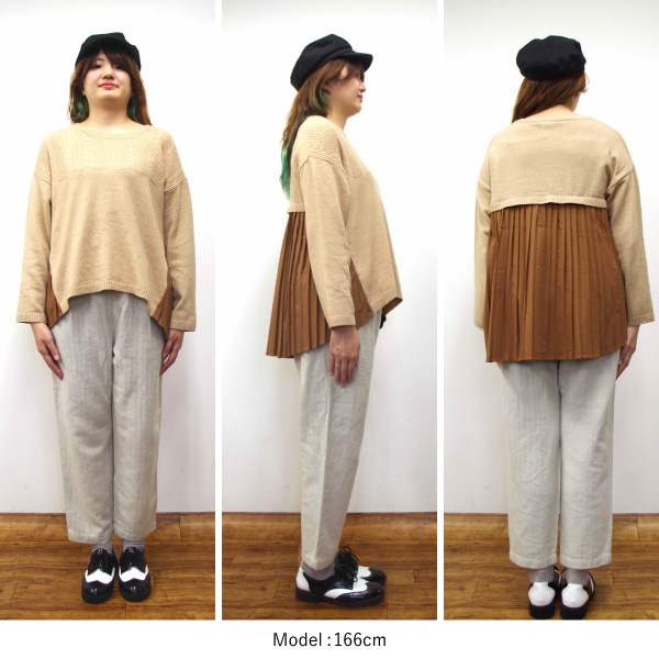 バックプリーツ切替えニットプルオーバー north object de petit |  | 08