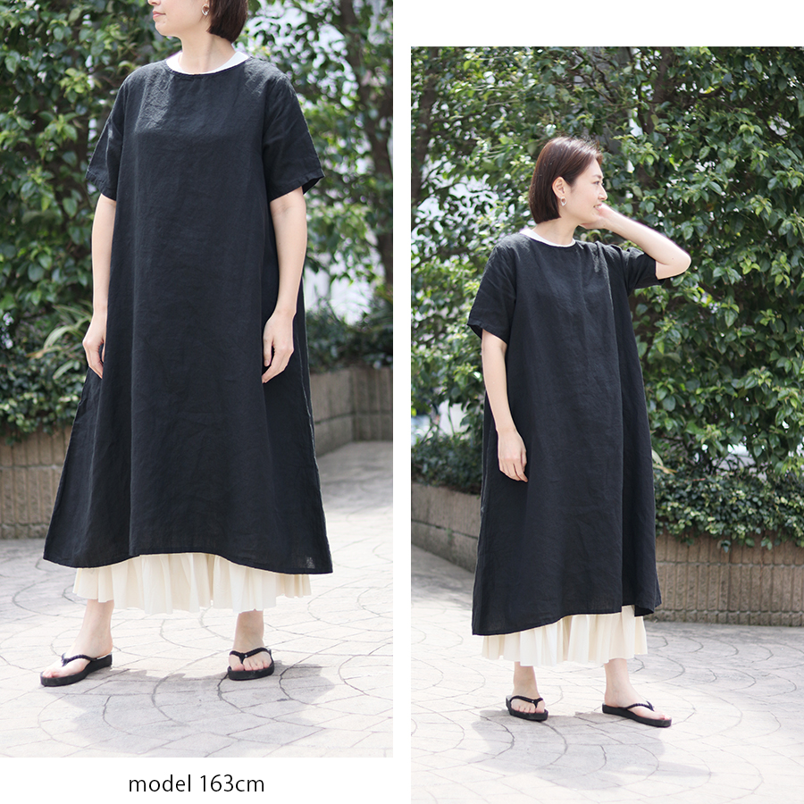 リネン半袖ワンピース【SO】 |  | 09