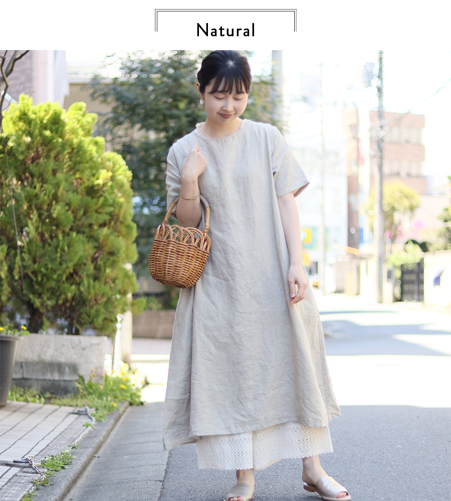 リネン半袖ワンピース【SO】 |  | 04