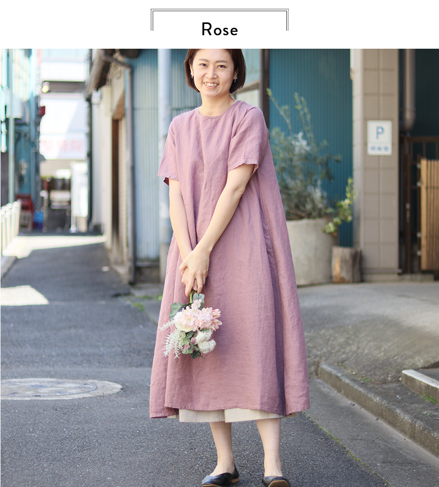 リネン半袖ワンピース【SO】 |  | 06