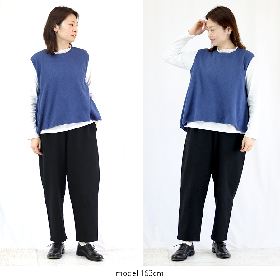 コットンフレアベスト【SO／エスオ―】綿100 春 サマーベスト 鹿の子編み |  | 03