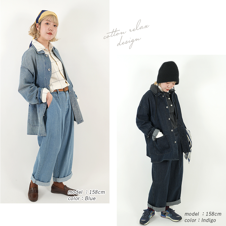 デニムタックテーパードパンツ SO コットン　10oz |  | 04