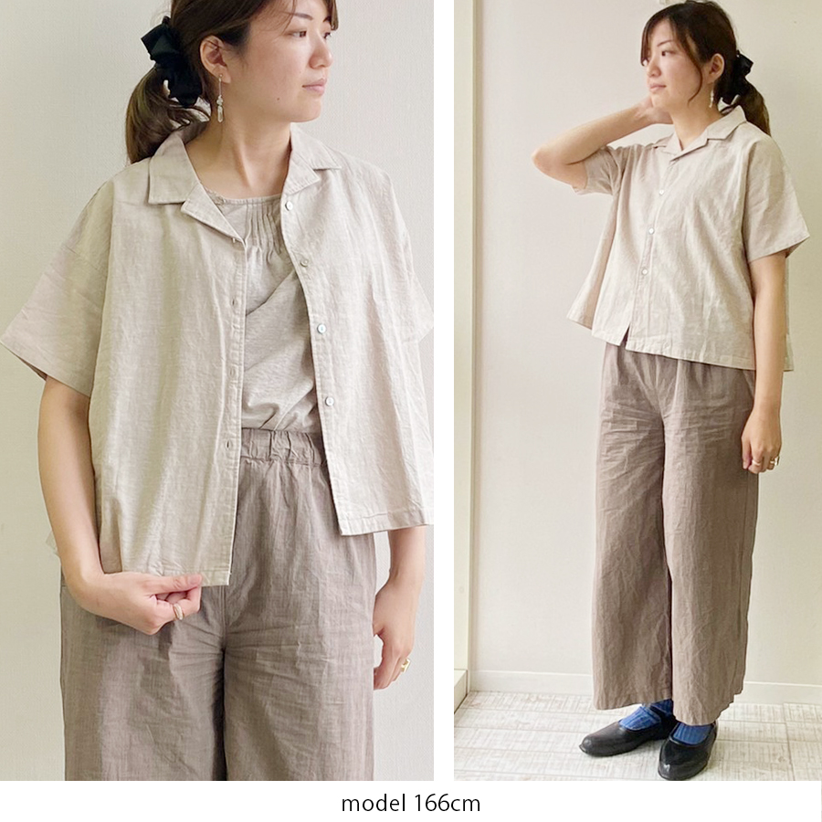 リネンコットン開襟ブラウス【Sorte cuff／08Mab】 |  | 02