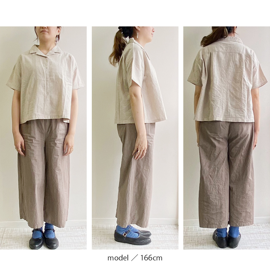 リネンコットン開襟ブラウス【Sorte cuff／08Mab】 |  | 06