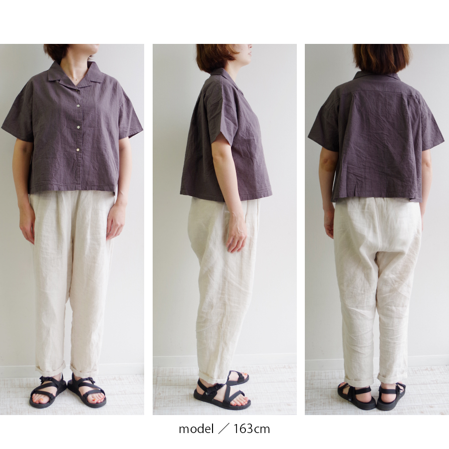 リネンコットン開襟ブラウス【Sorte cuff／08Mab】 |  | 07