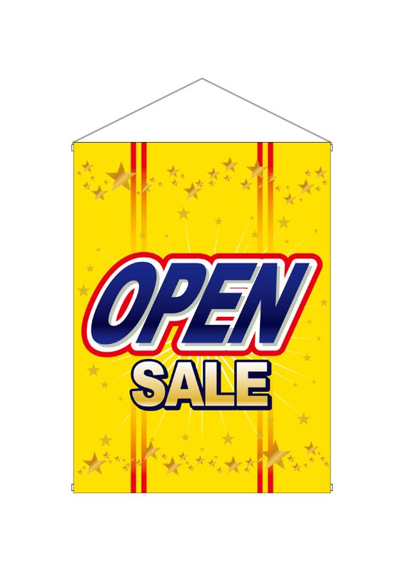 のぼり屋工房 ☆N_店内タペ（ミドル） 4331 OPEN SALE 600×820 ポンジ 集客 販促品｜wr-shop