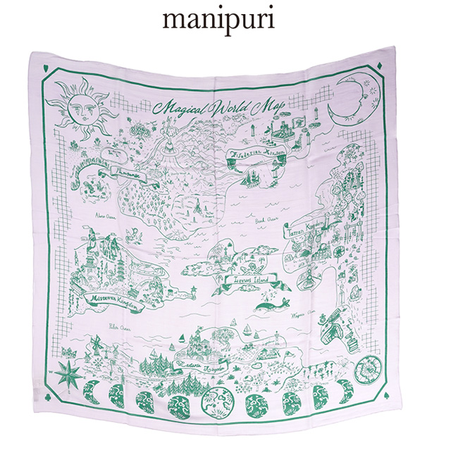 manipuri マニプリ ＜コットンシルクストール120＞マジカルマップ