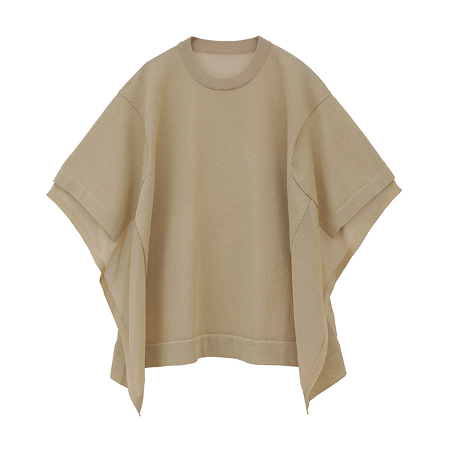 クラネ CLANE SHEER LAYERED KNIT TOPS （NAVY） クラネ CLANE SHEER LAYERED KNIT TOPS （NAVY） - ファッション