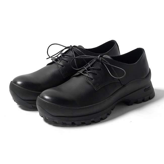 【美品】PADRONE 42 プレーントゥ ダービーシューズ　ビブラム 外羽根 PADRONE（パドローネ） DERBY PLAIN TOE SHOES with #884C Vibram