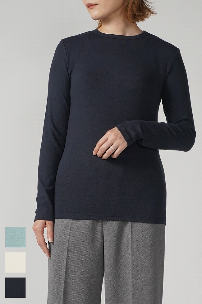 MY___(マイ) WOOL TELECO CREWNECK TOPS ウールテレコクルー