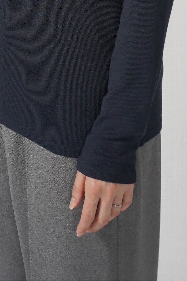 MY___(マイ) WOOL TELECO CREWNECK TOPS ウールテレコクルー