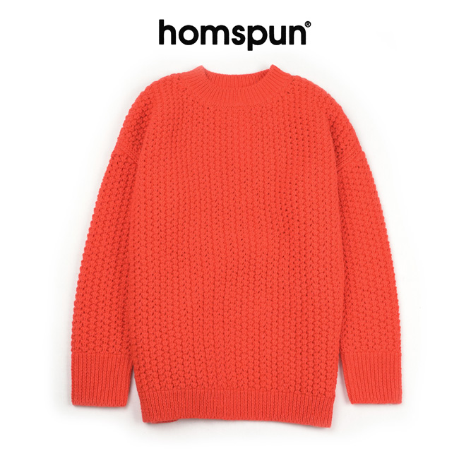 homspun homspun(ホームスパン) 英国羊毛 タック編みプルオーバー 7888 