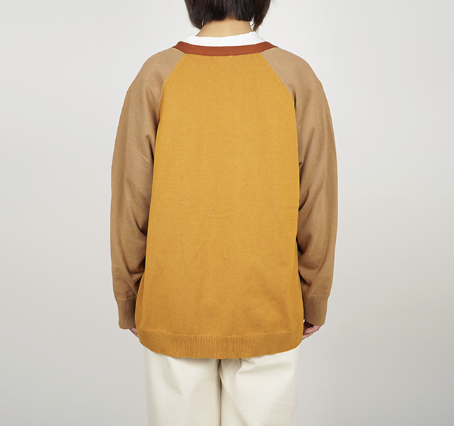【homspun(ホームスパン)】 ソフトコンパクトヤーン長袖ニットカーディガン homspun homspun(ホームスパン) ソフトコンパクトヤーンVネック