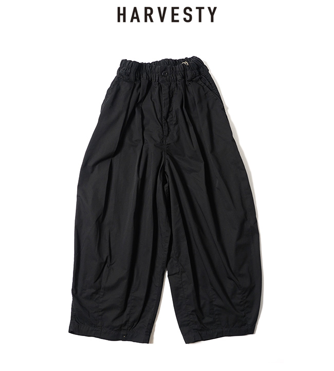 ハーベスティ サーカスパンツ コーマバーバリー A12501 ブラック サイズ1 HARVESTY（ハーベスティ） CIRCUS PANTS サーカスパンツ BURBERRY