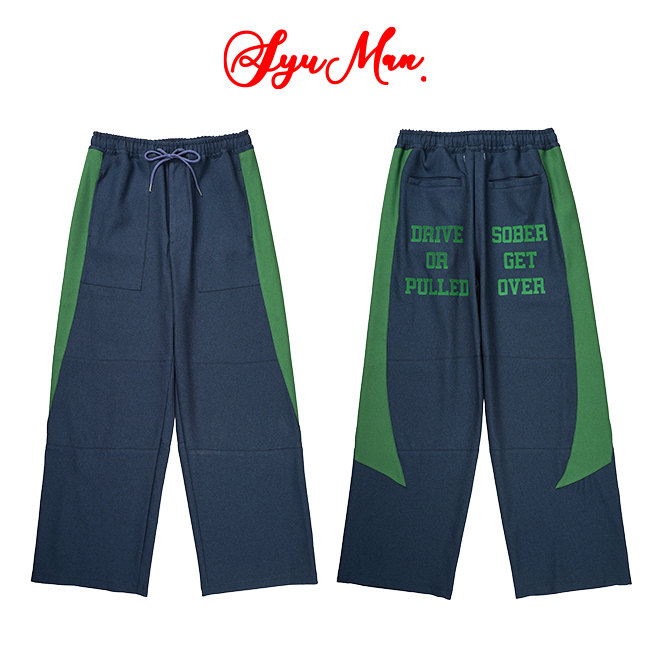 SYUMAN. / SYUMAN. シュウマン/ストレートパンツ/2/ポリエステル/BLK/AD-B23ss-11 SYUMAN.(シュウマン) STAMP-LESS motocross pants モトクロスパンツ AD