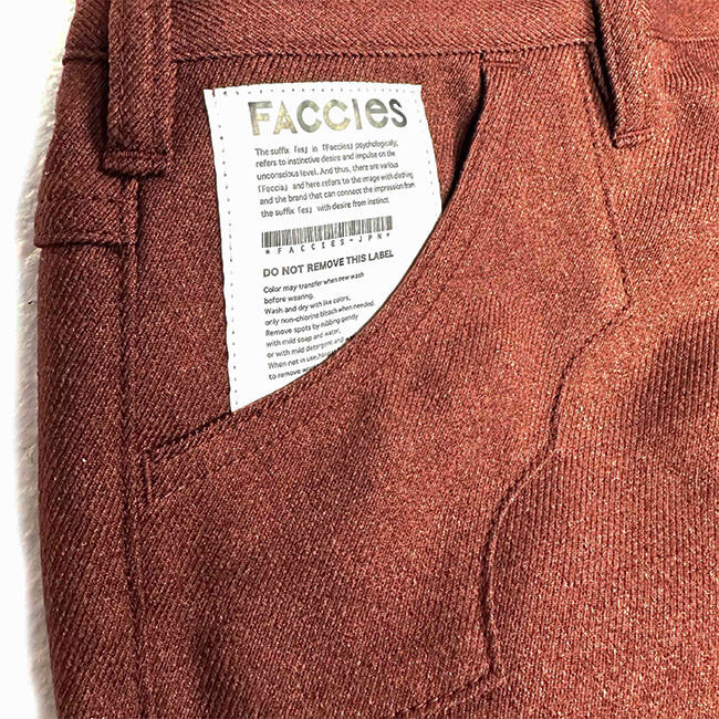 FACCIES ウーリーウエスタンツイルベルボトムパンツ　ファッチーズ FACCIES(ファッチーズ) WOOLLY WESTERN TWILL BELL BOTTOM