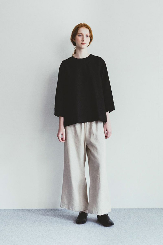 fog linen workリネン　ヘレナコート リネンデニム　ナチュラル フォグリネンワーク fog linen work リネンステンカラーコート (jk2