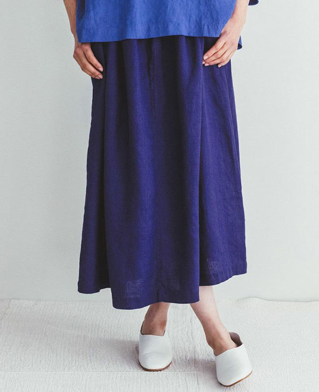 ARATA◡̈fog linen work | イチカスカート fog linen work フォグリネンワーク ICHIKA SKIRT BLEU