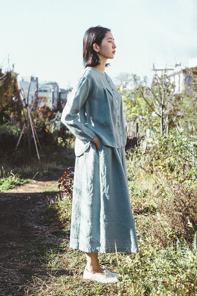 fog linen work フォグリネンワーク ICHIKA SKIRT CLAIR イチカ