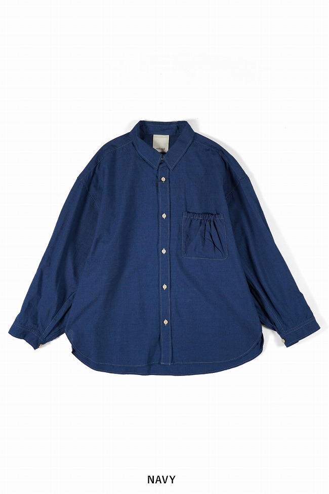 refomed(リフォメッド) WRIST PATCH WIDE SHIRT CHAMBRAY リストパッチワイドシャツ シャンブレー RESH-006