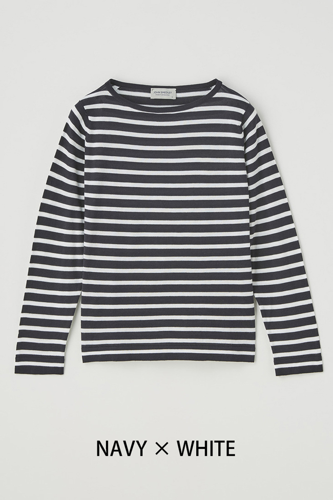 JOHN SMEDLEY（ジョンスメドレー） レディース 30G 長袖 ボーダー
