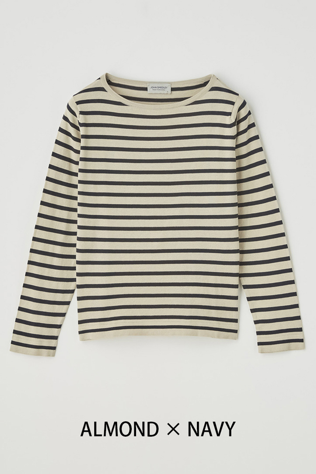 JOHN SMEDLEY（ジョンスメドレー） レディース 30G 長袖 ボーダー