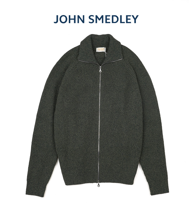 JOHN SMEDLEY(ジョン スメドレー) メンズ 7G 長袖ジップ 