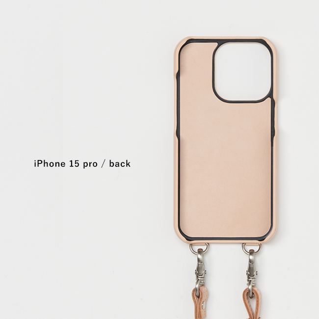 【新品】エンダースキーマiPhone 15用ケース ストラップ付き ナチュラル 新品】エンダースキーマiPhone 15用ケース ストラップ付き ナチュラル