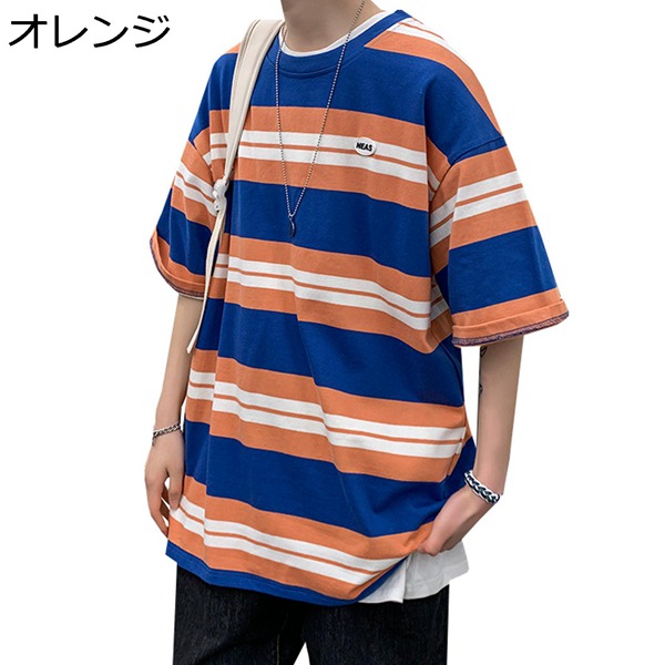 メンズファッション パターン M-2XL 半袖Tシャツ 夏 メンズ 日系 オシャレ ボーダー柄 着回し カットソー 大きいサイズ ゆったり ストレッチ  柔らかい 快適 XY8EH14wl1 - cdentalgarmillaezquerra.com