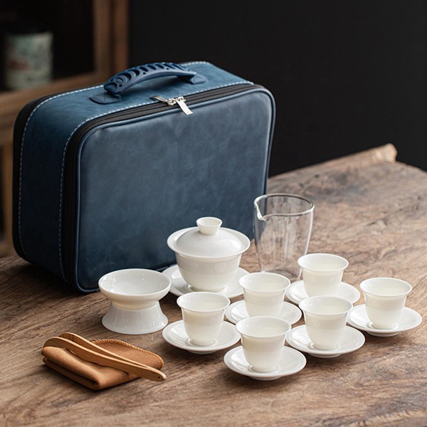 ティーポット カップ 旅行茶具 携帯用セット 茶具セット 茶器 中国茶器 耐熱 茶の入れ お茶出し 陶器 上品 コンパクト 中華風 手作り