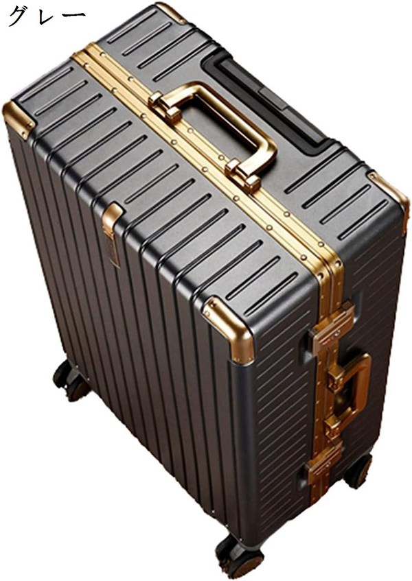 スーツケース キャリーケース 45L キャリーバッグ 大容量 TSAロック搭載 アルミフレーム 超軽量 大型 耐衝撃 静音 360度回転