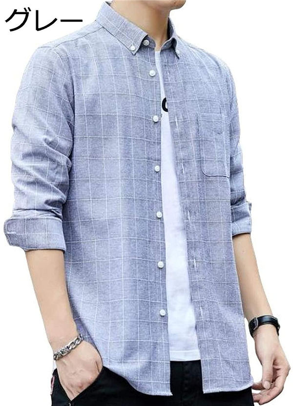 カジュアルシャツ メンズ チェックシャツ 格子柄 カッコイイ 長袖 春夏用秋 ボタンダウンシャツ 汗染み防止 前開き 肌触りがいい 速乾 Schxb ライオン通販 通販 Yahoo ショッピング