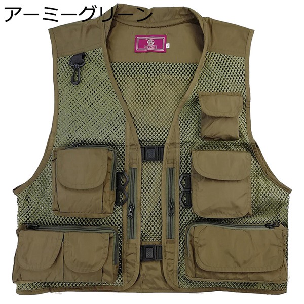 フィッシングベスト ベスト トップス メッシュベスト 登山服 釣り アウトドアウェア メンズ レディース お釣り カメラマン 古着 おしゃれ 送料無料 おすすめ yf3 はなまるストア 通販 Lianbai フィッシングベスト カーキ Studiodeiure It